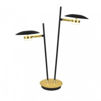 Distribuidor - Lâmpadas Diversas | Sobre Mesas Moderno | SOBREMESA CIUDAD DEL CABO 2L 12W 4000K NEGRO/ORO 52X32X15 CM 1080 LM DIRIGIBLE Y ORIENTABLE Ref: 153672016